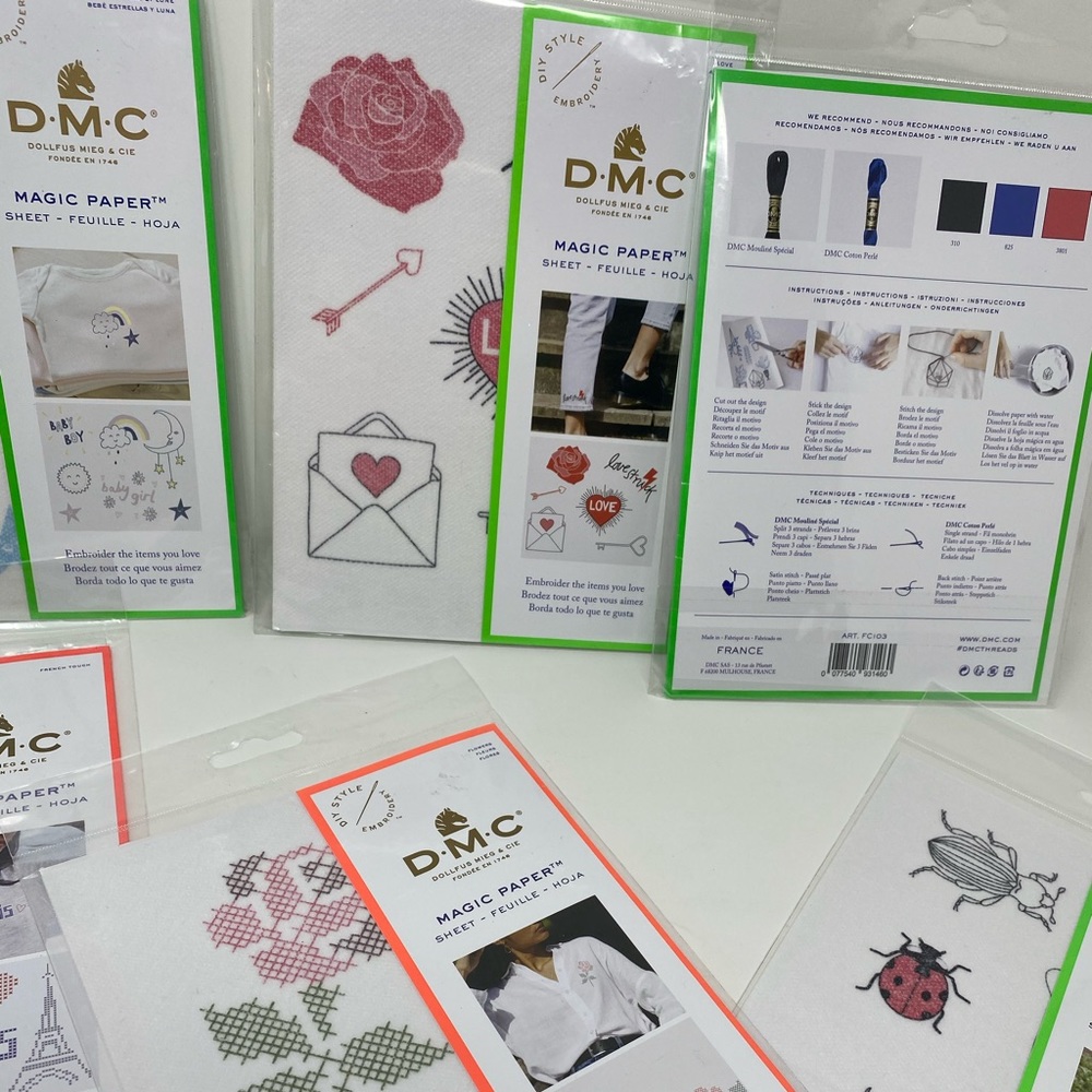 DMC embroidery transfers lot embroidery supplies DIY crafting